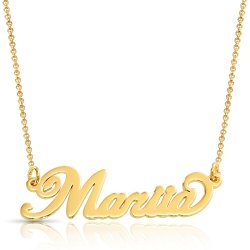 Name Necklace 18K Gold Plating on Silver  Name Necklace 18K Gold Plating on Silver