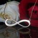 Gold Plated Engraved Infinity Name Necklace 