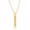 Gold Vertical Bar Necklace