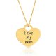  engraved heart necklace for mother in 18k gold plating