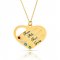 mom/grandma necklace with kids names engraved & swarovski birthstones  in 18k gold plating 