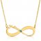 Infinity Necklace With Name & Birthstone