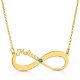 Infinity Necklace With Name & Birthstone