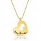large  heart shaped  pendant for mother with gold plating & swarovski 