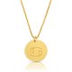 zodiac necklace in gold plating:Cancer