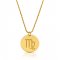 zodiac necklace in gold plating:Virgo