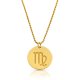 zodiac necklace in gold plating:Virgo