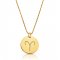 zodiac necklace in gold plating:Aries