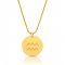 zodiac necklace in gold plating:Aquarius
