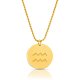 zodiac necklace in gold plating:Aquarius