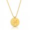 zodiac necklace in gold plating:Pisces