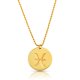 zodiac necklace in gold plating:Pisces