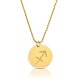 zodiac necklace in gold plating: Sagittarius