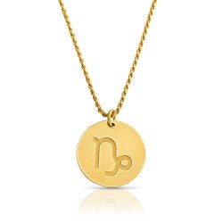 zodiac necklace in gold plating: Capricom zodiac necklace in gold plating: Capricom