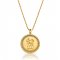 gold plated zodiac pendant :Gemini