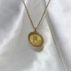 gold plated zodiac pendant :Aquarius