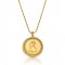 gold plated zodiac pendant :Aquarius