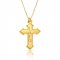 personalized engraved cross necklace in gold plating