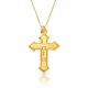 personalized engraved cross necklace in gold plating