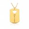 gold plated dog tag necklace with name & heart 