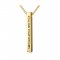 Engraved 3D bar necklace in 18k gold plating 