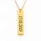 Numeral bar necklace in 18k gold plating 