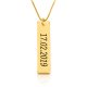 Numeral bar necklace in 18k gold plating 