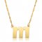 Lowercase initial necklace in 18k gold plating