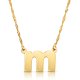 Lowercase initial necklace in 18k gold plating