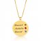 Engraved disc necklace with swarovski birthstones