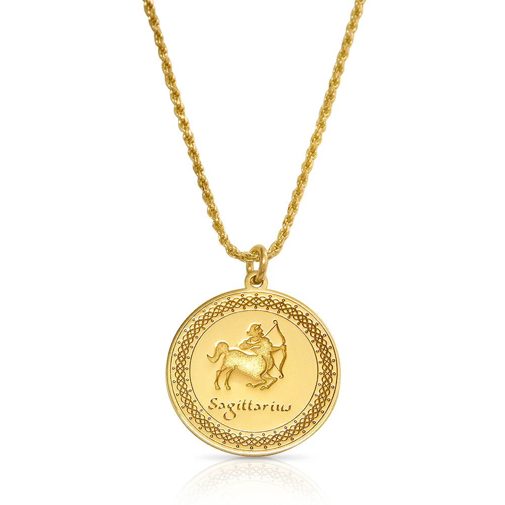 Gold Plated Zodiac Pendant :sagittarius| EnvyHer- Personalized Jewelry