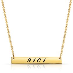lucky number bar neckalce - 18k gold plating  lucky number bar neckalce - 18k gold plating