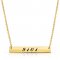 lucky number bar neckalce - 18k gold plating 
