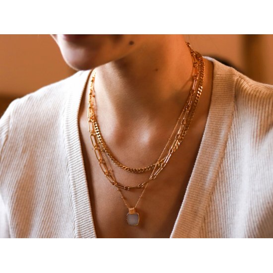 gold plated paperclip chain necklace gold plated paperclip chain necklace