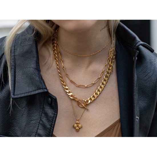 gold plated paperclip chain necklace gold plated paperclip chain necklace