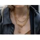 gold plated paperclip chain necklace gold plated paperclip chain necklace