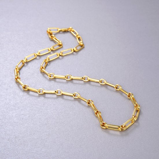 gold plated paperclip chain necklace gold plated paperclip chain necklace