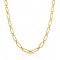 gold plated paperclip chain necklace
