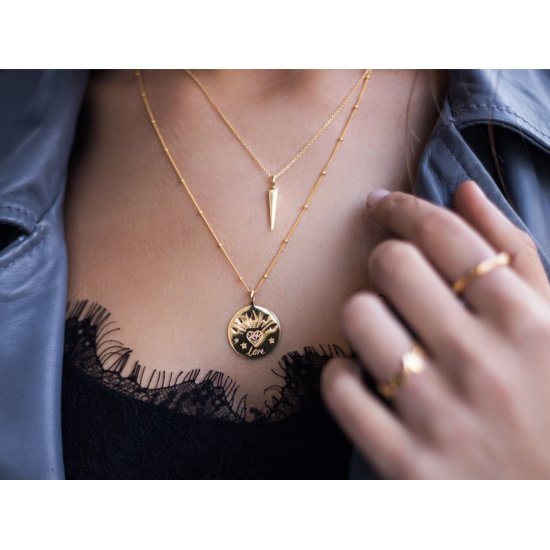 gold love amulet necklace