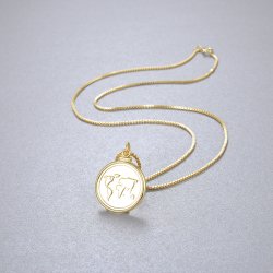World Map Pendant Necklace -18k gold plated World Map Pendant Necklace -18k gold plated