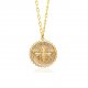 bee pendant necklace -18k gold plated silver