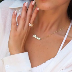 Gothic name necklace - 18k gold plated silver  Gothic name necklace - 18k gold plated silver