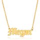 Old English name necklace -18k gold plated silver 