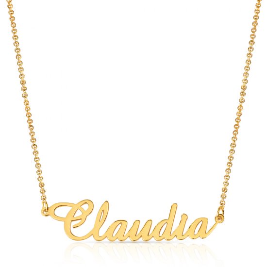 personalized classic name necklace - 18k gold plated