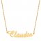 personalized classic name necklace - 18k gold plated
