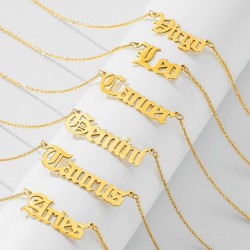 Zodiac Sign Necklace - Gothic Style  Zodiac Sign Necklace - Gothic Style