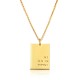 Roman numeral rectangle necklace