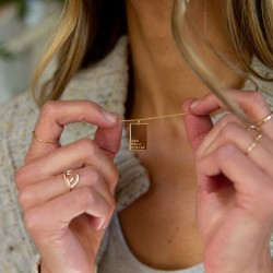 Roman numeral rectangle necklace Roman numeral rectangle necklace