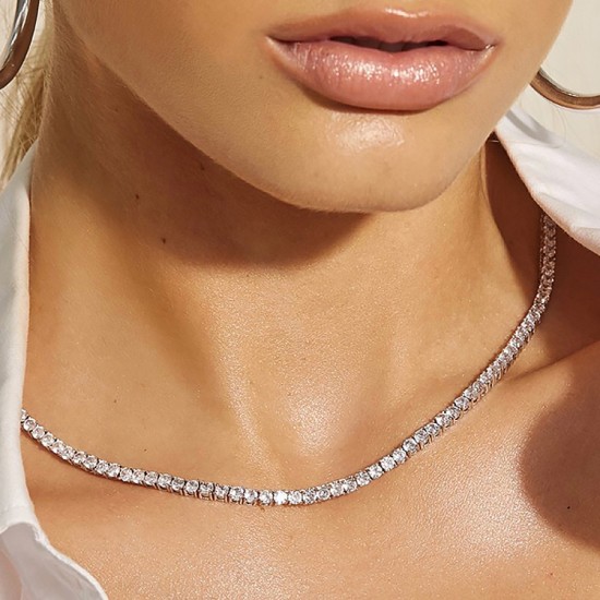 cubic zirconia tennis necklace cubic zirconia tennis necklace