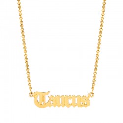 Old English Zodiac Name Necklace - taurus Old English Zodiac Name Necklace - taurus